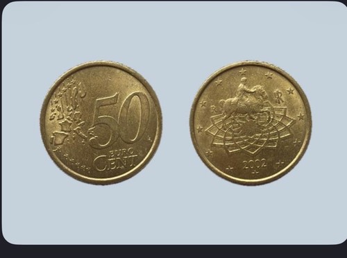 Italien cent kursmünze - 50,