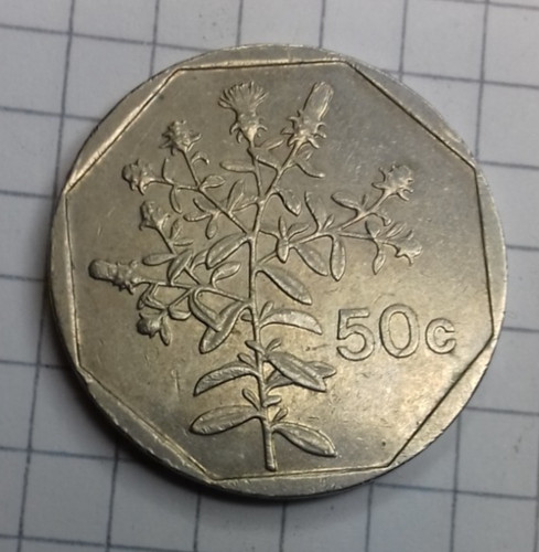 Malta cent 1995 - malta, 50