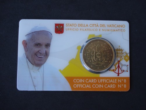 Vatikan cent coin card - coin,