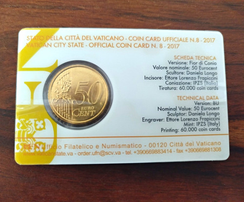 Vatikan cent coin card - cent, nr.8
