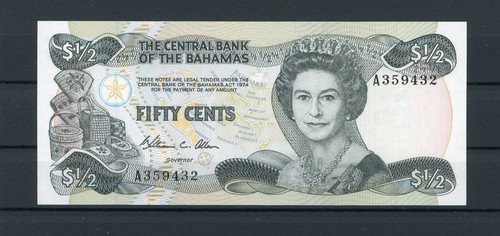 Bahamas cent banknote unc - bahamas,